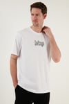 % 100 Pamuk Relaxed Fit Bisiklet Yaka Erkek T Shirt 5902637 BEYAZ