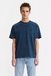 % 100 Pamuk Relaxed Fit Bisiklet Yaka Erkek T Shirt A0637-0058 LACİVERT