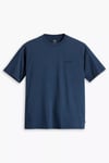 % 100 Pamuk Relaxed Fit Bisiklet Yaka Erkek T Shirt A0637-0058 LACİVERT