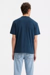 % 100 Pamuk Relaxed Fit Bisiklet Yaka Erkek T Shirt A0637-0058 LACİVERT