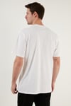 % 100 Pamuk Relaxed Fit Bisiklet Yaka Erkek T Shirt 5902637 BEYAZ