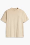 % 100 Pamuk Relaxed Fit Bisiklet Yaka Erkek T Shirt A0637-0093 BEJ