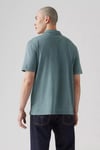 % 100 Pamuk Relaxed Fit Düğmeli Erkek Polo Yaka T Shirt A6735-0024 İNDİGO
