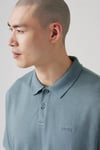 % 100 Pamuk Relaxed Fit Düğmeli Erkek Polo Yaka T Shirt A6735-0024 İNDİGO
