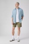 % 100 Pamuk Relaxed Fit Normal Bel Erkek Short A4661-0049 HAKİ
