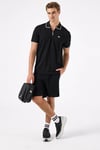 % 100 Pamuk Şerit Detaylı Yarım Fermuarlı Erkek Polo Yaka T Shirt 6SM5006-BK SİYAH