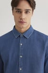 % 100 Pamuk Slim Fit Erkek Gömlek 0211423-18790 İNDİGO
