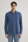 % 100 Pamuk Slim Fit Erkek Gömlek 0211423-18790 İNDİGO
