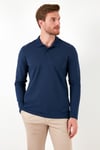 % 100 Pamuk Slim Fit Polo Yaka Erkek Sweat 5905707 İNDİGO