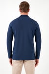 % 100 Pamuk Slim Fit Polo Yaka Erkek Sweat 5905707 İNDİGO
