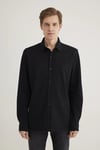 % 100 Pamuk Slim Fit Uzun Kollu Erkek Gömlek 0211583-900 SİYAH