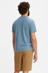 % 100 Pamuk Tek Cepli Bisiklet Yaka Erkek T Shirt 19342-0161 İNDİGO