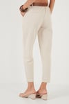 % 100 Pamuklu Regular Fit Kadın Pantolon 673PY2007 BEJ