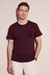 % 100 Pamuklu Slim Fit Bisiklet Yaka Cepli Erkek T Shirt 5902000 VİŞNE