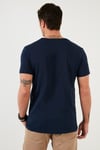 % 100 Pamuklu Slim Fit Bisiklet Yaka Cepli Erkek T Shirt 5902000 İNDİGO