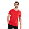 % 100 Pamuklu Slim Fit Bisiklet Yaka Cepli Erkek T Shirt 5902000 KIRMIZI