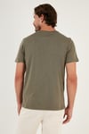 % 100 Pamuklu Slim Fit Bisiklet Yaka Cepli Erkek T Shirt 5902000 HAKİ