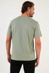 % 100 Pamuklu Slim Fit Bisiklet Yaka Cepli Erkek T Shirt 5902000 YEŞİL
