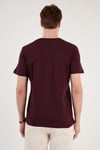 % 100 Pamuklu Slim Fit Bisiklet Yaka Cepli Erkek T Shirt 5902000 VİŞNE