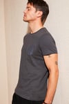 % 100 Pamuklu Slim Fit Bisiklet Yaka Cepli Erkek T Shirt 5902000 ANTRASİT