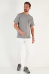 % 100 Pamuklu Slim Fit Bisiklet Yaka Cepli Erkek T Shirt 5902000 KOYU GRİ