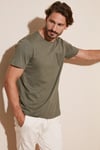 % 100 Pamuklu Slim Fit Bisiklet Yaka Cepli Erkek T Shirt 5902000 HAKİ