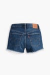 % 100 Pamuklu Yüksel Bel 501 Kadın Short 56327-0333 KOYU MAVİ