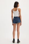 % 100 Pamuklu Yüksel Bel 501 Kadın Short 56327-0333 KOYU MAVİ