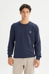 %100 Pamuk Regular Fit Bisiklet Yaka Erkek Sweat L82IRYMA LACİVERT