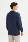 %100 Pamuk Regular Fit Bisiklet Yaka Erkek Sweat L82IRYMA LACİVERT