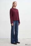 %100 Pamuk Regular Fit Bisiklet Yaka Kadın Sweat 1620070-70422 BORDO