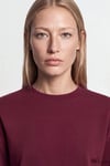 %100 Pamuk Regular Fit Bisiklet Yaka Kadın Sweat 1620070-70422 BORDO
