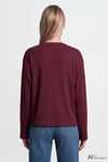 %100 Pamuk Regular Fit Bisiklet Yaka Kadın Sweat 1620070-70422 BORDO