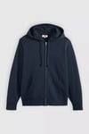 %100 Pamuk Regular Fit Kapüşonlu Erkek Sweat 34584-0048 LACİVERT