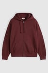 %100 Pamuk Regular Fit Kapüşonlu Erkek Sweat 34584-0051 BORDO