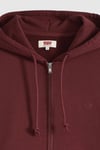 %100 Pamuk Regular Fit Kapüşonlu Erkek Sweat 34584-0051 BORDO