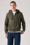 %100 Pamuk Regular Fit Kapüşonlu Erkek Sweat 34584-0050 HAKİ