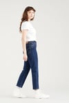 501 Crop Pamuklu Straight Fit Yüksek Bel Jeans Kadın Kot Pantolon A7739-0000 LACİVERT