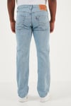501 Pamuklu Normal Bel Regular Fit Jeans Erkek Kot Pantolon A7735-0001 AÇIK MAVİ
