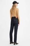 501 Pamuklu Regular Fit Normal Bel Düz Paça Jeans Kadın Kot Pantolon A7742-0018 LACİVERT