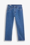 501 Pamuklu Straight Fit Yüksek Bel Düz Paça Jeans Kadın Kot Pantolon A7739-0038 MAVİ