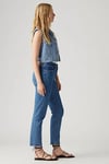 501 Pamuklu Straight Fit Yüksek Bel Düz Paça Jeans Kadın Kot Pantolon A7739-0029 AÇIK MAVİ