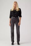 501 Pamuklu Straight Fit Yüksel Bel Boru Paça Jeans Kadın Kot Pantolon 12501-0556 SİYAH