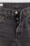 501 Pamuklu Straight Fit Yüksel Bel Boru Paça Jeans Kadın Kot Pantolon 12501-0556 SİYAH