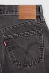501 Pamuklu Straight Fit Yüksel Bel Boru Paça Jeans Kadın Kot Pantolon 12501-0556 SİYAH