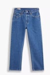 501 Pamuklu Yüksek Bel Slim Fit Kısa Paça Jeans Kadın Kot Pantolon 36200-0225 MAVİ