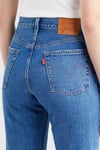 501 Pamuklu Yüksek Bel Slim Fit Kısa Paça Jeans Kadın Kot Pantolon 36200-0225 MAVİ