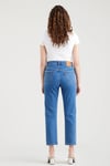 501 Pamuklu Yüksek Bel Slim Fit Kısa Paça Jeans Kadın Kot Pantolon 36200-0225 MAVİ