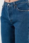 501 Regular Fit Yüksek Bel Cropped Jeans Kadın Kot Pantolon A7739-0007 KOYU MAVİ