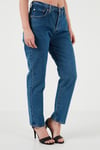 501 Regular Fit Yüksek Bel Cropped Jeans Kadın Kot Pantolon A7739-0007 KOYU MAVİ